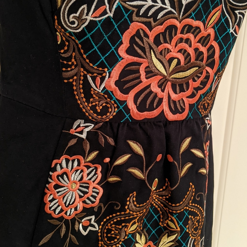 Embroidered Anthropologie Dress - Picture 7 of 9